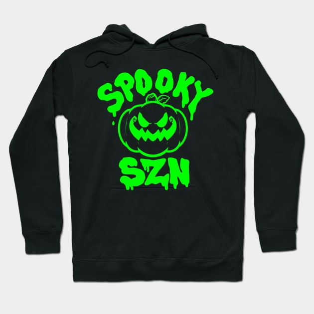 Spooky SZN - Green Hoodie by Anrego